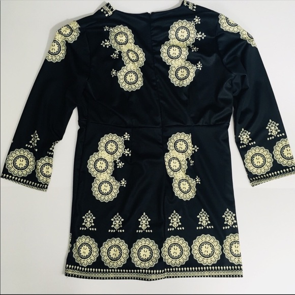 Vintage 70s Boho Polyester Kaftan Tunic Women’s XL - Picture 2 of 2